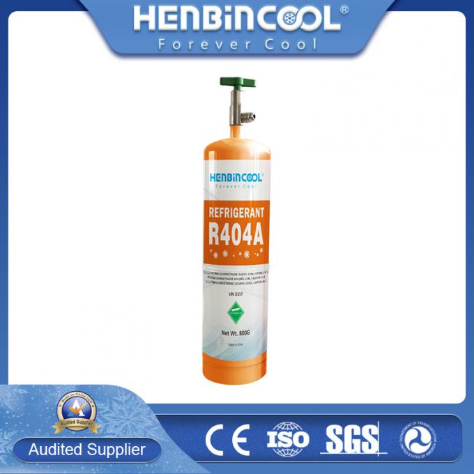 800g R404A خنک کننده ظرف کوچک 99.90%-99.97% خلوص غیر قابل اشتعال 2