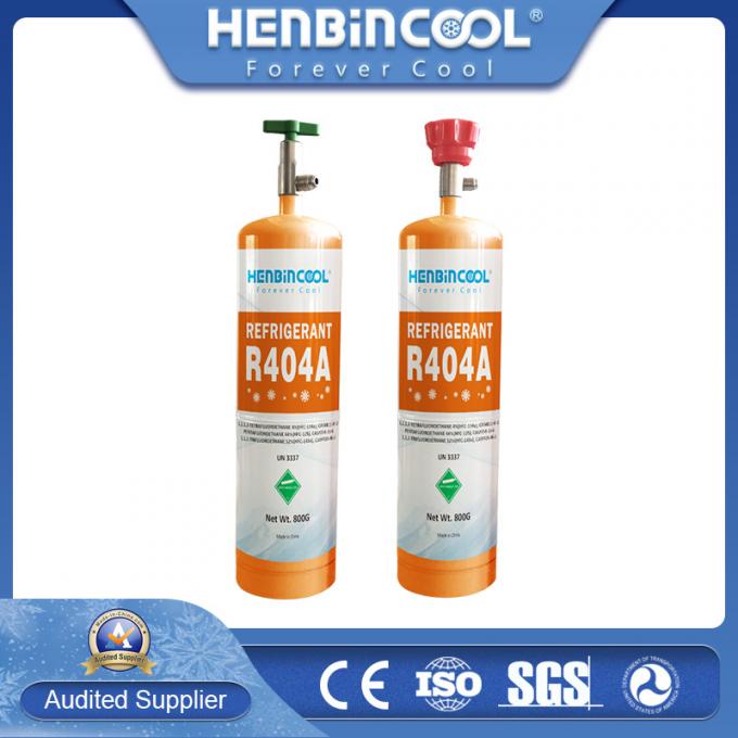 800g R404A خنک کننده ظرف کوچک 99.90%-99.97% خلوص غیر قابل اشتعال 0
