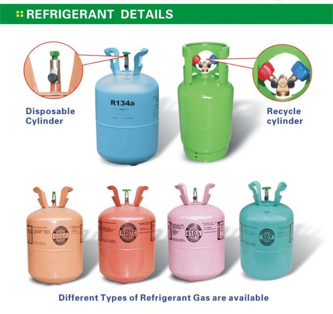 New Green Refilled Cylinder R410A Refrigerant